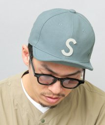 Besiquenti(ベーシックエンチ)/スプリングロゴ コットン ショートキャップ ロゴ ショートバイザー アンパイアキャップ ボールキャップ 帽子 メンズ カジュアル シンプル ワンポイント/ブルー