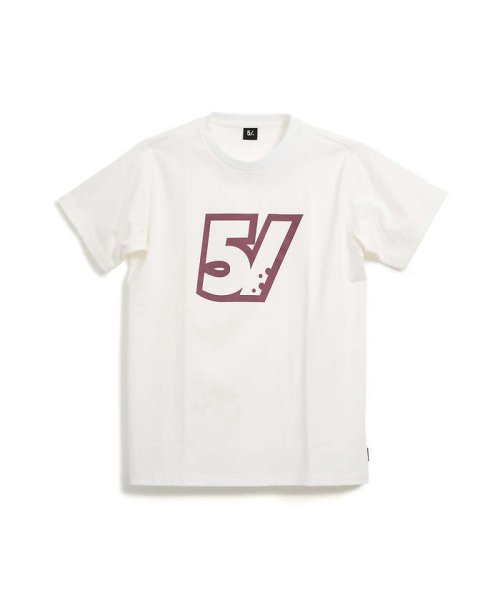 5351POURLESHOMMES(5351POURLESHOMMES)/【5/】バブルロゴ ショートスリーブTシャツ/ホワイト