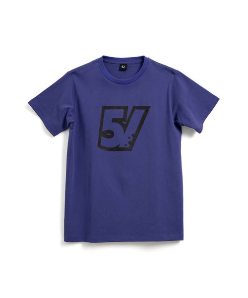 5351POURLESHOMMES(5351POURLESHOMMES)/【5/】バブルロゴ ショートスリーブTシャツ/ブルー