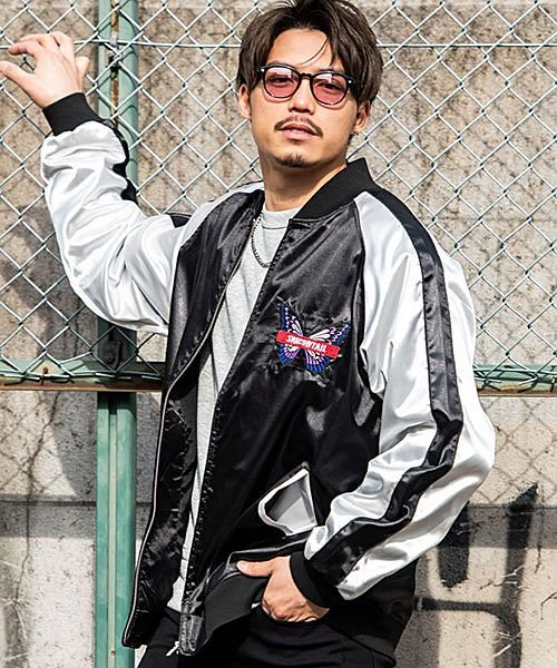 Cavaria ビッグシルエットスカジャン メンズ 大きいサイズ ビッグシルエット オーバーサイズ 刺繍 バタフライ 蝶 スペード イーグル ドラゴン 龍 春 キャバリア Cavaria Magaseek Cavaria ビッグシルエットスカジャン メンズ 大きいサイズ ビッグシルエット オーバーサイズ 刺繍 バタフライ 蝶 スペード イーグル ドラゴン 龍 春 キャバリア Cavaria Magaseek