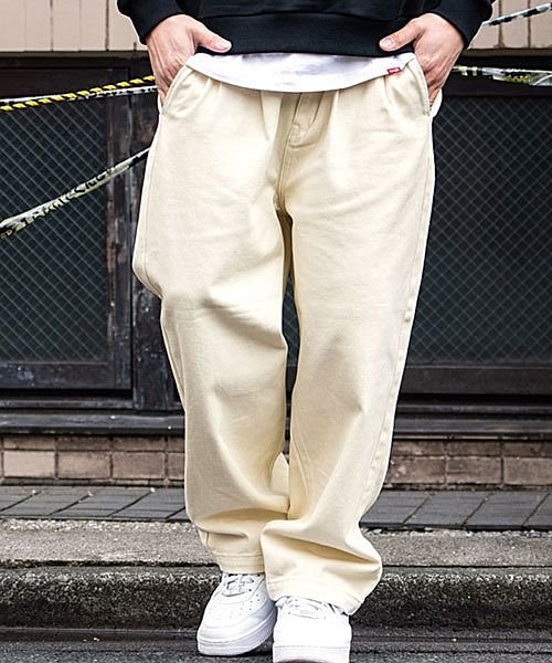 Cavaria ヘヴィーオンス2タックワイドパンツ メンズ ブランド パンツ ボトムス カラーパンツ ワイド ヘビーオンス ヘヴィーオンス 2タック タック ト キャバリア Cavaria Magaseek