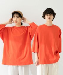 SENSE OF PLACE by URBAN RESEARCH(センスオブプレイス バイ アーバンリサーチ)/『ユニセックス』エクストラルーズTシャツ(5分袖)/ORANGE