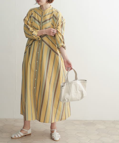 アーバンリサーチドアーズ Urban Research Doors ストライプaラインシャツワンピース Magaseek