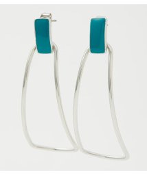 AZUL by moussy(アズールバイマウジー)/EPO SQUARE METAL EARRINGS/GRN