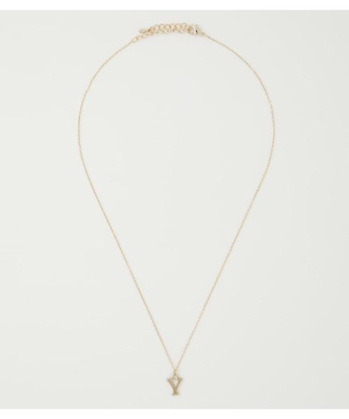 AZUL by moussy(アズールバイマウジー)/INITIAL GOLD NECKLACE/MULTI_33