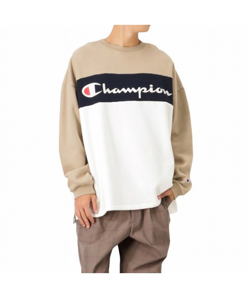 MAC HOUSE(men)(マックハウス（メンズ）)/Champion チャンピオン ロングスリーブTシャツ C3－S024/ベージュ