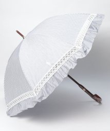 POLO RALPH LAUREN(umbrella)(ポロラルフローレン（傘）)/晴雨兼用日傘　”ストライプ フリル”/ネイビー
