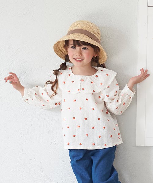 セール リンク 花刺繍ブラウス プティマイン Petit Main Magaseek