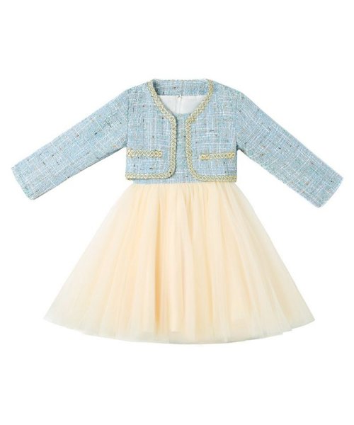 BACKYARD FAMILY(バックヤードファミリー)/子供服 セットアップ ワンピース ドレス kksuit5890 /ブルー