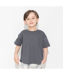 BRANSHES(ブランシェス)/【WEB限定 / 綿100％】シンプル半袖Tシャツ/チャコールグレー