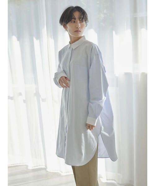 セール オーガニックコットンマルチストライプシャツチュニック アメリカンホリック American Holic Magaseek