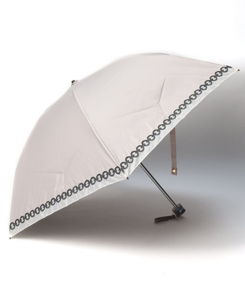 FURLA(フルラ)/晴雨兼用折りたたみ日傘　”オーガンジー チェーン刺繍”/ダークグレー
