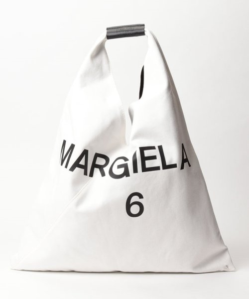 MM6 Maison Margiela(MM６　メゾンマルジェラ)/【MM6 MAISON MARGIELA】エムエムシックス メゾンマルジェラ ハンドバッグ トートバッグ S54WD0039 P4537 Logo Print /ホワイト