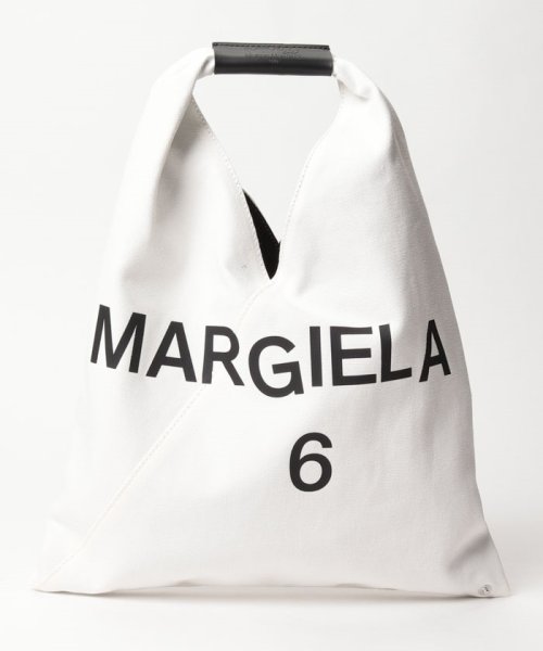 MM6 Maison Margiela(MM６　メゾンマルジェラ)/【MM6 MAISON MARGIELA】エムエムシックス メゾンマルジェラ ハンドバッグ トートバッグ S54WD0043 P4537 Logo Print /ホワイト