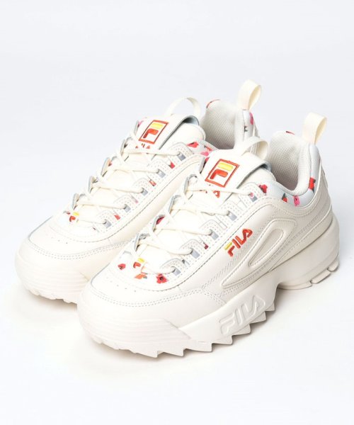 FILA（Shoes）(フィラ（シューズ）)/DISRUPTOR II TROPICAL  Snow White/Buttercup/Hot Coral/ホワイト
