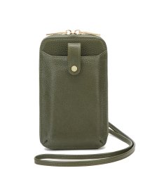 UNGRID bag(アングリッド　バッグ)/牛革天然石ブローチ　マルチPHONEケース/グリーン
