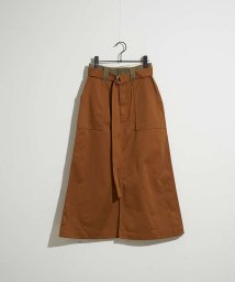 NOMINE(ノミネ)/【Dickiesコラボ 別注】ウエスト配色 ベルトチノロングスカート/キャメル