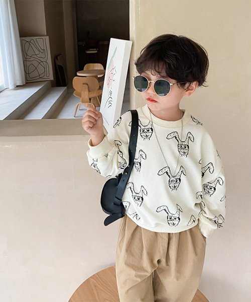 Aimoha Kids 新作 韓国子供服 かわいいウサギ総柄スウェット Aimoha アイモハ Aimoha Magaseek