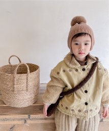 aimoha(aimoha（アイモハ）)/【aimoha－KIDS－】韓国子供服 異素材切り替えボアジャケット/ベージュ