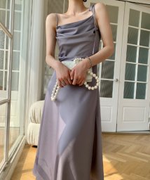 aimoha/Jasmine Grandiflorum ドレープ肩紐キャミワンピース 韓国ファッション/504561812