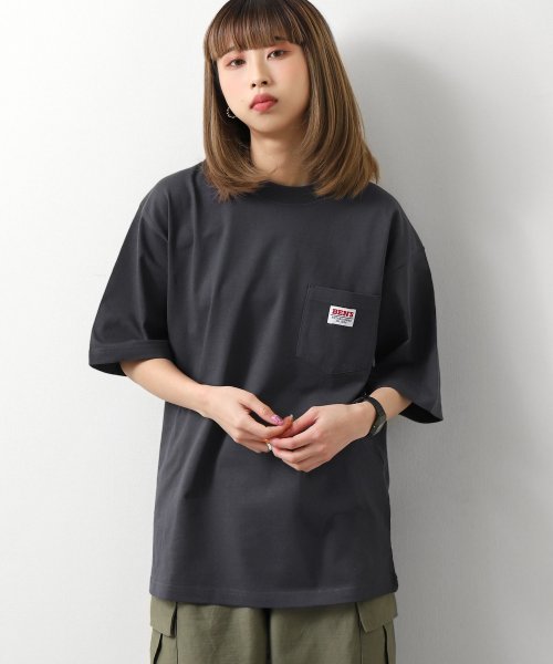 ZIP FIVE(ジップファイブ)/別注ピスネームポケットTシャツ/チャコールグレー
