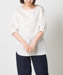 OMNES(オムネス)/【OMNES Another Edition】製品洗い綿サテン ボリューム袖2wayプルオーバーシャツ/ホワイト