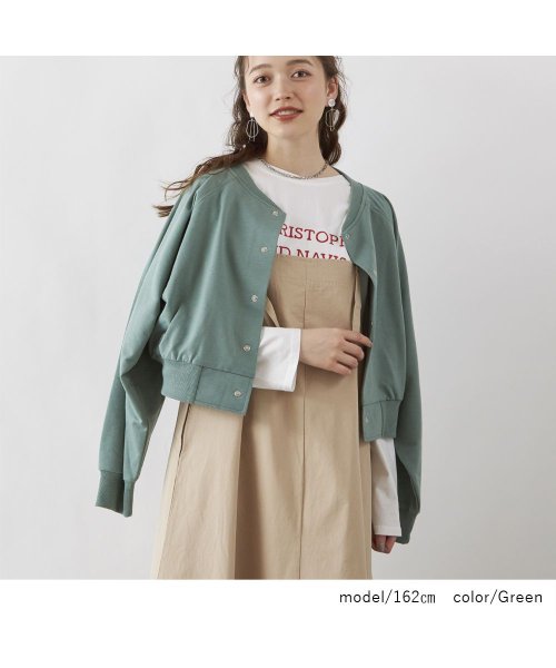 22新作商品 クルーネックショート丈ブルゾン リジュール Rejoule Magaseek