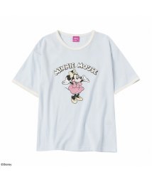 MAC HOUSE(kid's)(マックハウス（キッズ）)/Disney ミニー / リンガーTシャツ 335107202/サックス