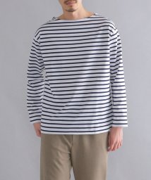 SHIPS MEN(シップス　メン)/SHIPS STANDARD: SUVIN/PIMA ベーシック バスクシャツ L/S/ホワイト