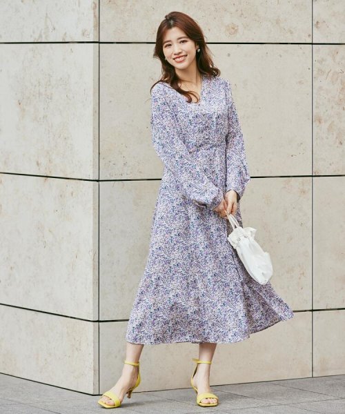 セール オペークドットクリップ Opaque Clip 小花柄ドルマンワンピース Magaseek