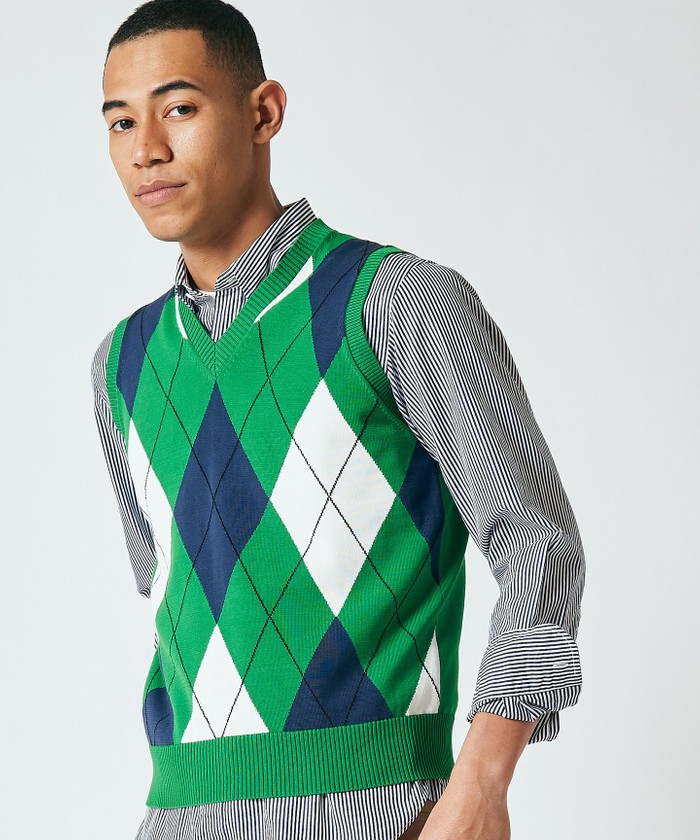 HOUSTONGASS】アーガイル ニットベスト(504563086)｜HANKYU MEN'S