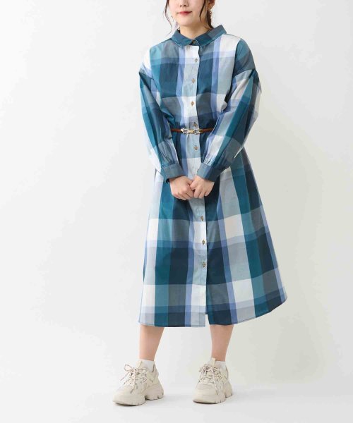 セール チェックシャツワンピース オリーブデオリーブ Olive Des Olive Magaseek
