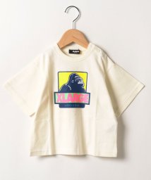 XLARGE KIDS(エクストララージ　キッズ)/配色ボックスOGゴリラ5分袖Tシャツ/オフホワイト
