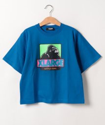 XLARGE KIDS(エクストララージ　キッズ)/配色ボックスOGゴリラ5分袖Tシャツ/ブルー