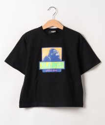 XLARGE KIDS(エクストララージ　キッズ)/配色ボックスOGゴリラ5分袖Tシャツ/ブラック