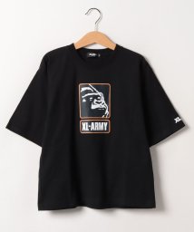 XLARGE KIDS(エクストララージ　キッズ)/ARMYゴリラ5分袖Tシャツ/ブラック