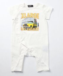 XLARGE KIDS(エクストララージ　キッズ)/トラックグラフィック半袖カバーオール/ホワイト