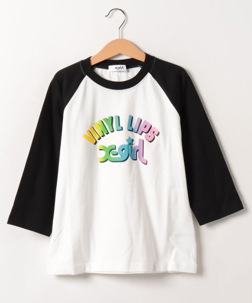 セール エックスガール ステージス X Girl Stages ラグランソデ７分袖tシャツ Magaseek
