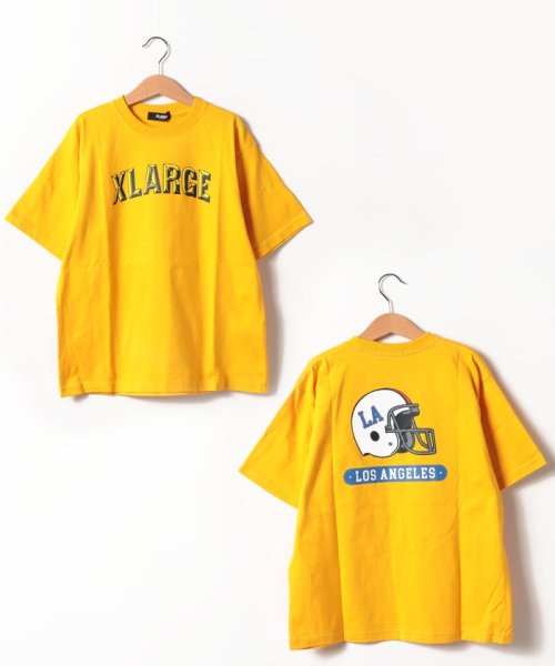 XLARGE KIDS(エクストララージ　キッズ)/ラグビーモチーフ半袖Tシャツ/イエロー