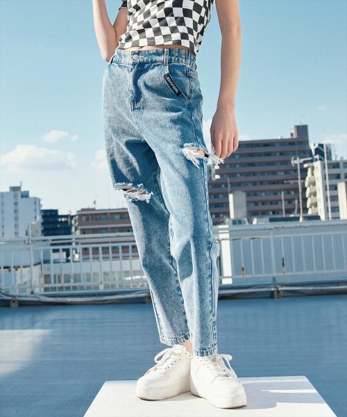 セール デニムテーパードパンツ アナップガール Anap Girl Magaseek