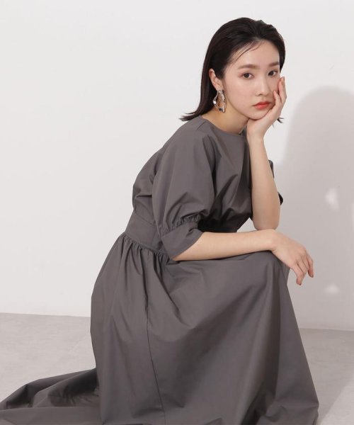 セール 洗える ウエストマークギャザーワンピース ナチュラルビューティーベーシック Natural Beauty Basic Magaseek