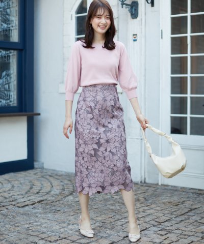 NATURAL BEAUTY BASIC／総針マトンスリーブニット／504563345