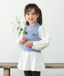 ANAP KIDS(アナップキッズ)/リブコンビトップス/ブルー