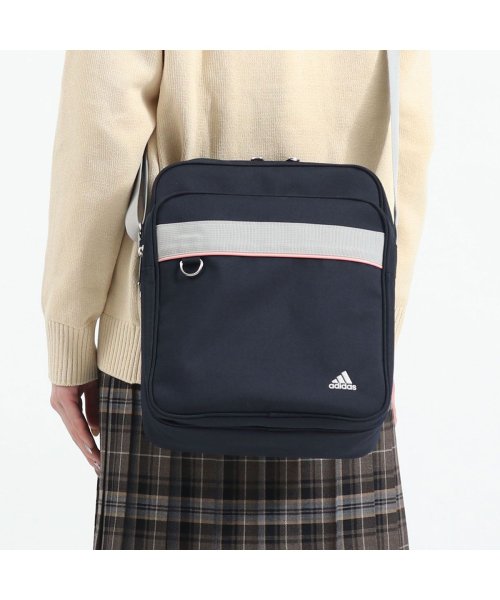 adidas(adidas)/アディダス ショルダーバッグ adidas 横浜型ショルダー スクバ ショルダー スクールバッグ 通学バッグ 斜めがけ 縦型 A4 11L 軽量 67176/ネイビー系1