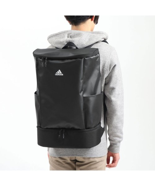 Adidas(アディダス)/アディダス リュック adidas 通学 通学リュック 大容量 スクールバッグ スクエア ボックス B4 A4 32L 撥水 ノートPC 中学 高校 63343/ブラック系1