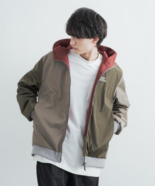 ジャケット リバーシブル ライトアウター メンズ レディース アウトドア タウンユース キャンプ スプリング 春 2way マウンテンパーカー ウインドブレーカ ロッキーモンロー Rocky Monroe Magaseek