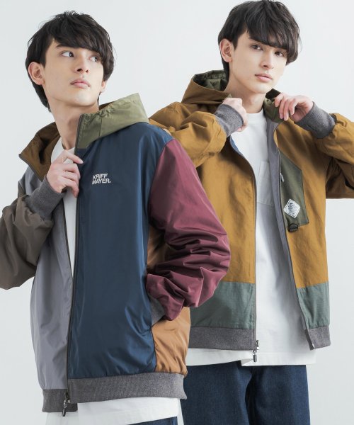 ジャケット リバーシブル ライトアウター メンズ レディース アウトドア タウンユース キャンプ スプリング 春 2way マウンテンパーカー ウインドブレーカ ロッキーモンロー Rocky Monroe Magaseek