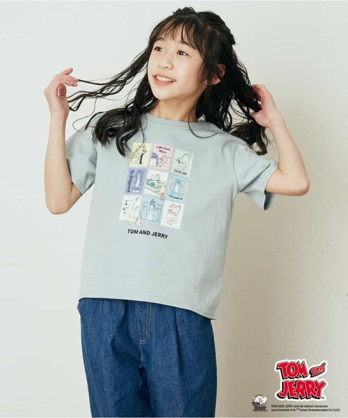 a.v.v(KID'S)(アー・ヴェ・ヴェキッズ)/[160]トムとジェリーコラボプリントTシャツ/ミント