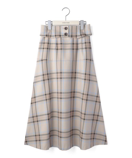 ベルト付タータンチェックロングスカート レッセ パッセ Laisse Passe Magaseek ベルト付タータンチェックロングスカート レッセ パッセ Laisse Passe Magaseek