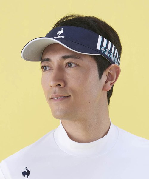 le coq sportif GOLF (ルコックスポルティフ（ゴルフ）)/【グラファイトデザインTOUR ADコラボ】サンバイザー(吸水速乾(額に触れる部分）)/ネイビー